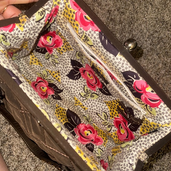 Vera Bradley Brown Quilted Mini Bag - Picture 5 of 7